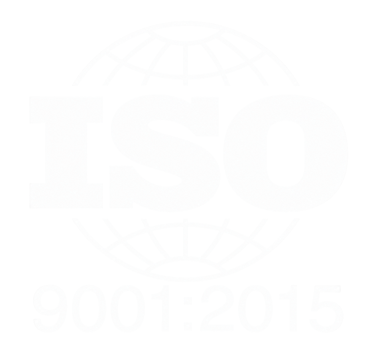 Hvidt ISO 9001_2015 globuslogo Iso 9001 logo